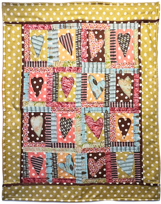 Love Hearts - Quilted Wall Hanging