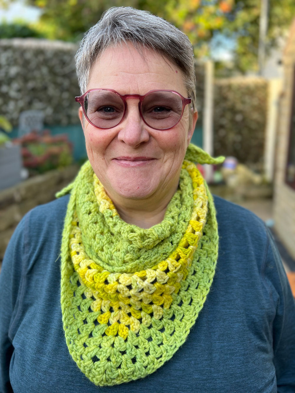 Primrose ‘Louisa’ Crochet Triangular Scarf