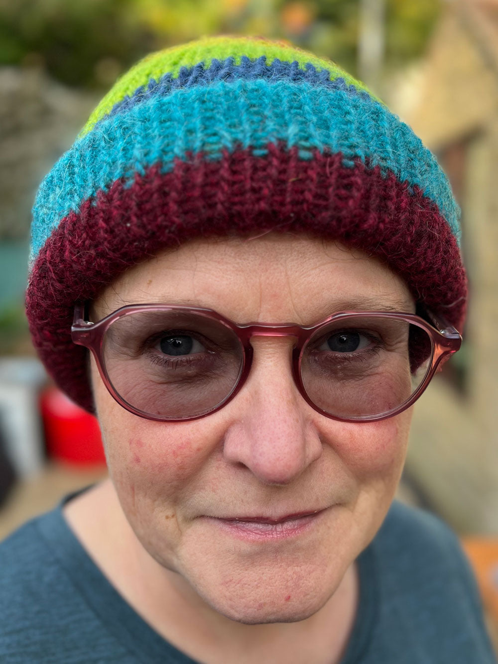 Rainbow Knitted Hat